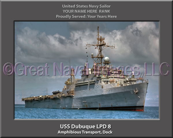 USS Dubuque LPD 8 Personalized Navy Ship Photo