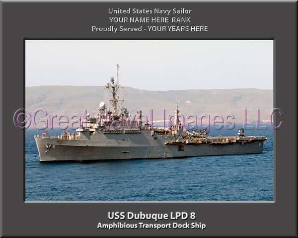 USS Dubuque LPD 8 Personalized Navy Ship Photo