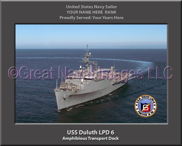 USS Duluth LPD 6 Personalized Navy Ship Photo