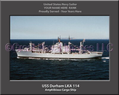 USS Durham LKA 114 Personalized Navy Ship Photo