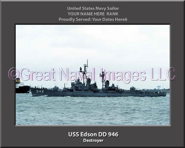 USS Edson DD 946 Personalized Navy Ship Photo