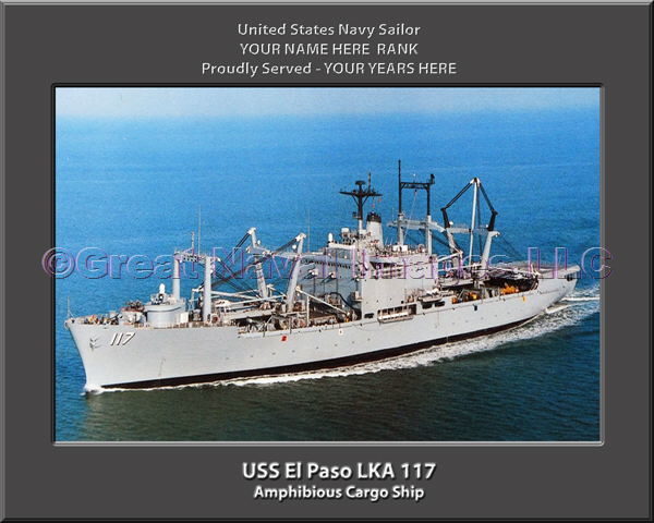 USS El Paso LKA 117 Personalized Navy Ship Photo