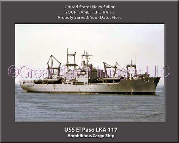 USS El Paso LKA 117 Personalized Navy Ship Photo