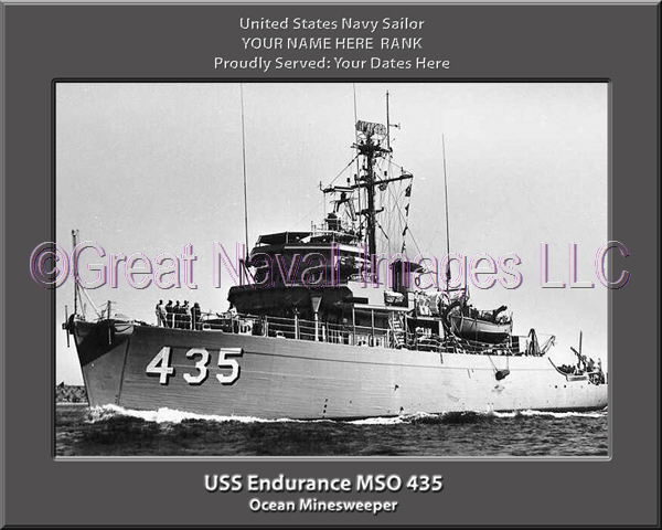 USS Endurance MSO 435 Personalized Photo on Canvas