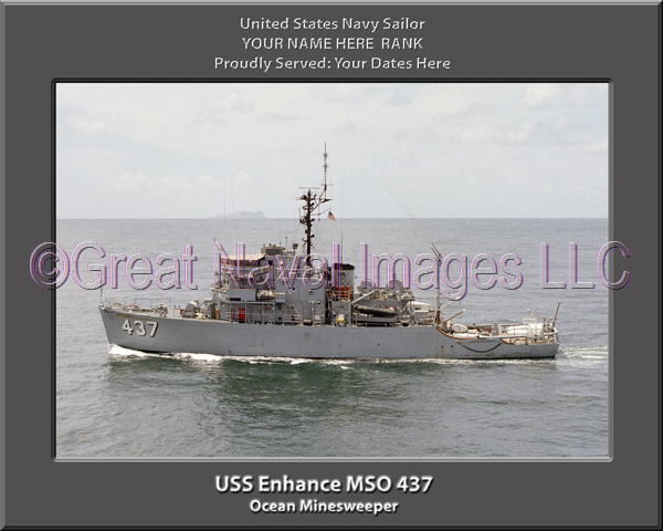 USS Enhance MSO 437 Personalized Photo on Canvas
