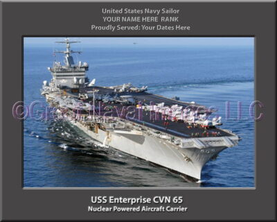 USS Enterprise CVN 65 Personalized Photo on Canvas