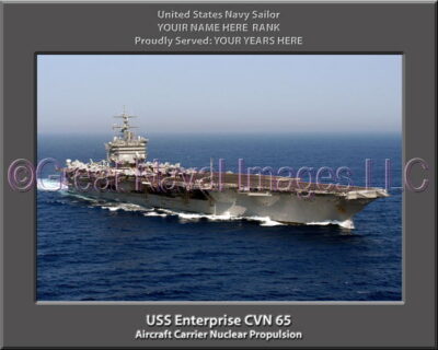 USS Enterprise CVN 65 Personalized Photo on Canvas