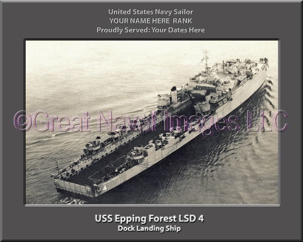 USS Epping Forest LSD 4 Personalized Navy Ship Photo