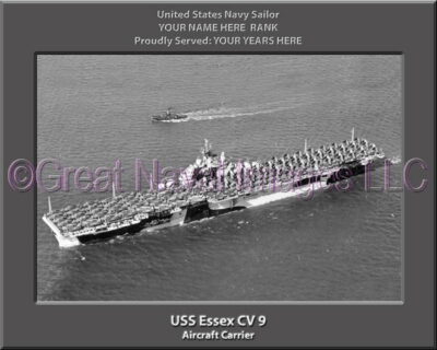 USS Essex CV 9 Personalized Photo on Canvas