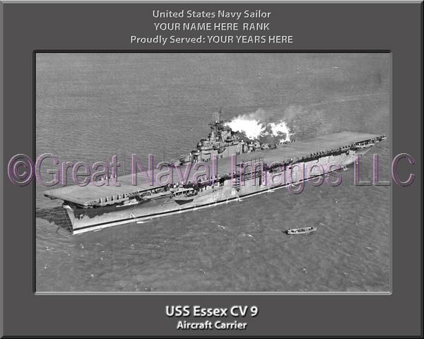 USS Essex CV 9 Personalized Photo on Canvas