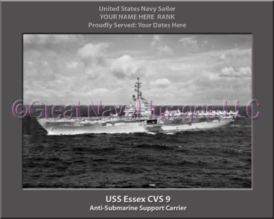 USS Essex CVS 9 Personalized Photo on Canvas