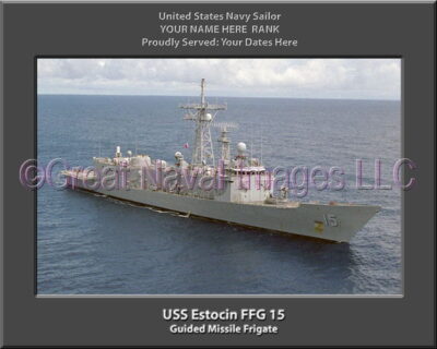 USS Estocin FFG 15 Personalized Ship Photo on Canvas