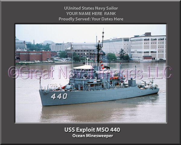 USS Exploit MSO 440 Personalized Photo on Canvas