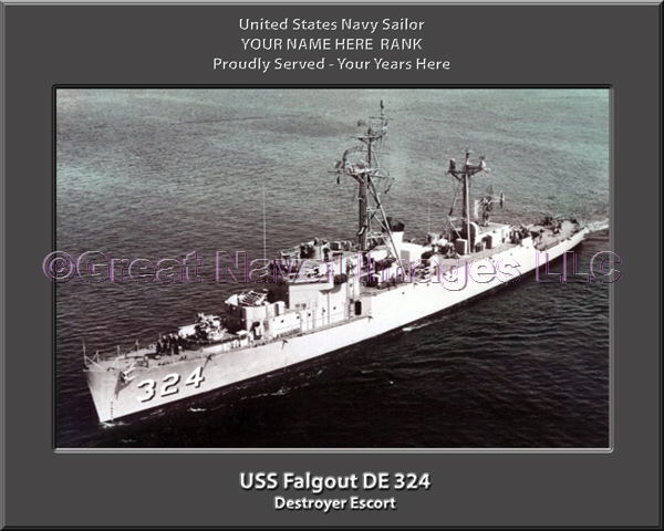 USS Falgout DE 324 : Personalized Navy Ship Photo ⋆ Great Naval Images LLC.