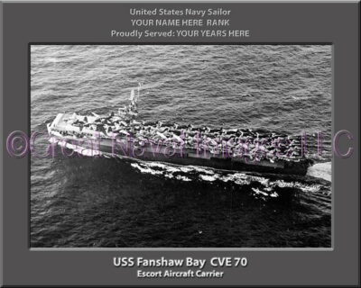 USS Fanshaw Bay CVE 70 Personalized Photo on Canvas