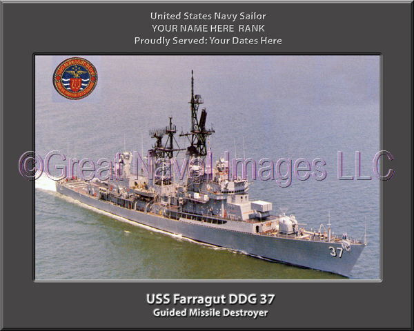 USS Farragut DDG 37 Personalized Ship Photo 2 ⋆ Personalized US Navy