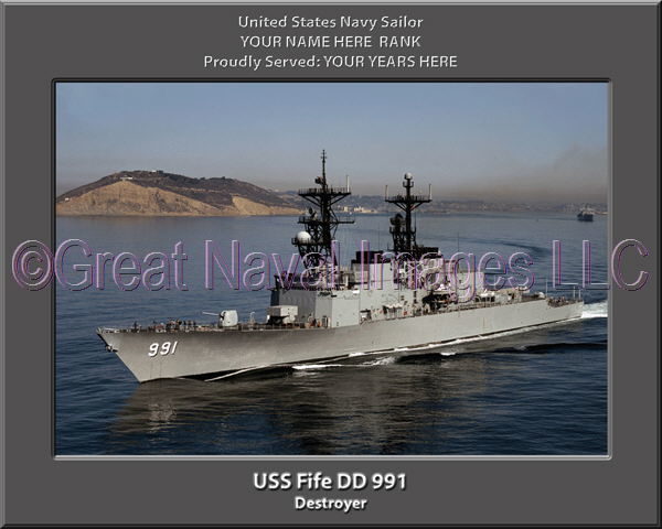 USS Fife DD 991 Personalized Navy Ship Photo