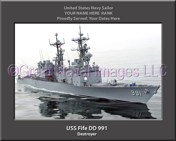 USS Fife DD 991 Personalized Navy Ship Photo ⋆ Personalized US Navy