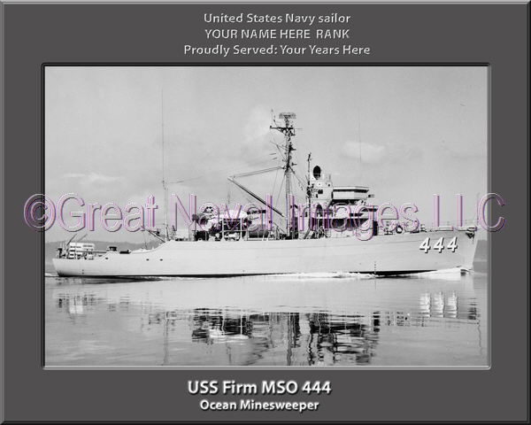 USS Firm MSO 444 Personalized Photo on Canvas