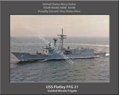 USS Flatley FFG 21 Personalized Navy Ship Photo