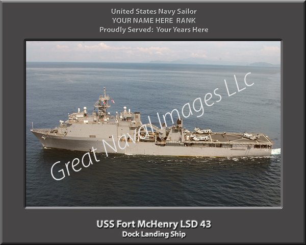USs Fort Mchenry LSD 43 Personalized ship photo