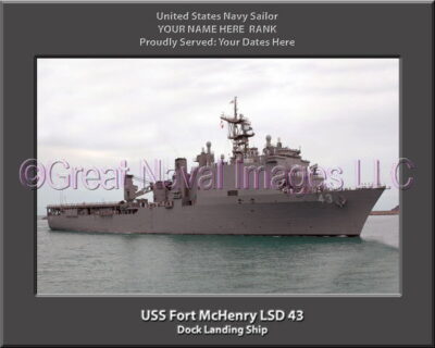 USS Fort McHenry LSD 43 Personalized Navy Ship Photo