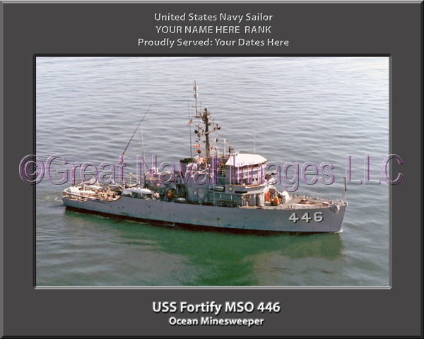 USS Fortify MSO 446 Personalized Photo on Canvas