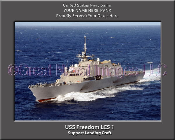 USS Freedom LCS 1 Personalized Photo on Canvas