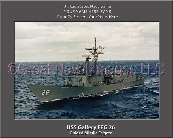USS Gallery FFG 26 Personalized Ship Photo on Canvas