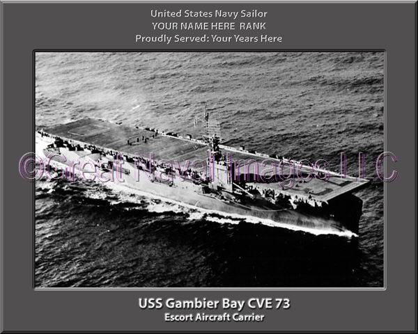 USS Gambier Bay CVE 73 Personalized Photo on Canvas