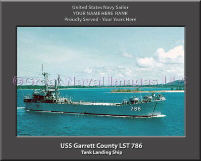 USS Garrett County LST 786 Personalized Navy Ship Photo