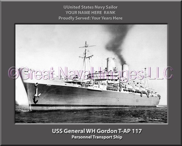USS General WH Gordon TAP 11 Personalized Ship Photo on Canvas7