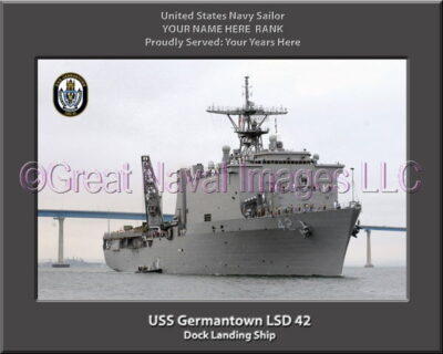USS Germantown LSD 42 Personalized Navy Ship Photo