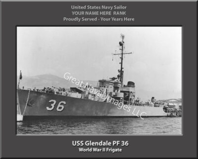 USS Glendale PF 36 Personalized Ship Photo on Canvas