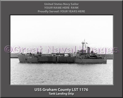 USS Graham County LST 1176 Personalized Navy Ship Photo