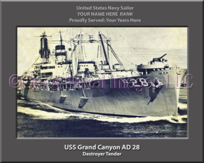 USs Grand Canyon AD 28 personaized Ship Photo