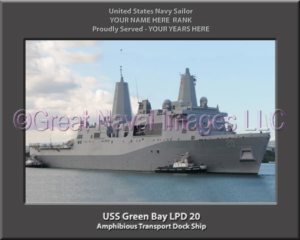 USS Green Bay LPD 20 Personalized Navy Ship Photo