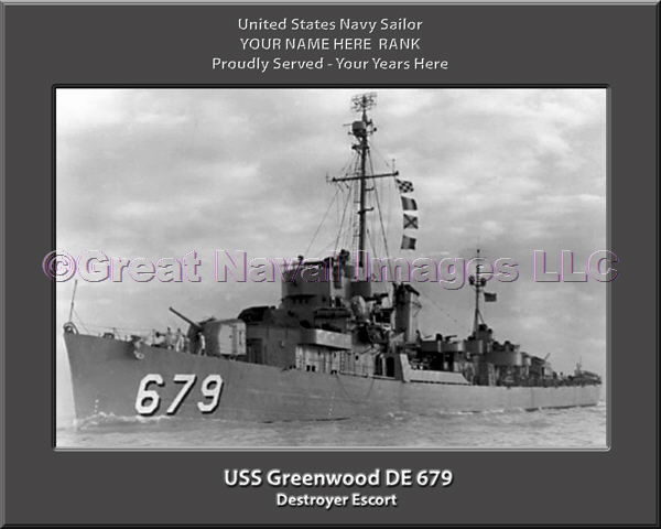 USS Greenwood DE 679 Personalized Navy Ship Photo