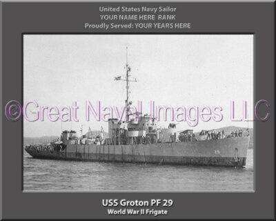 USS Groton PF 29 Personalized Navy Ship Photo