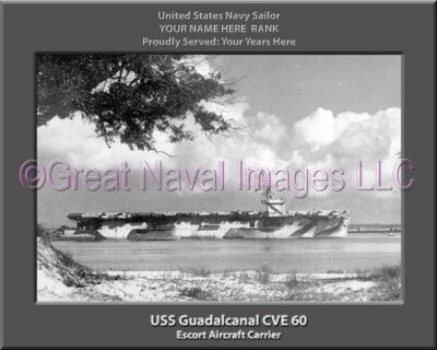 USS Guadalcanal CVE 60 Personalized Photo on Canvas