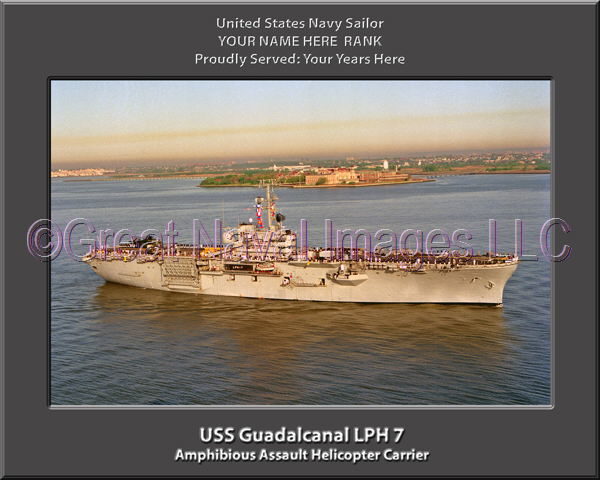 USS Guadalcanal LPH 7 Personalized Navy Ship Photo