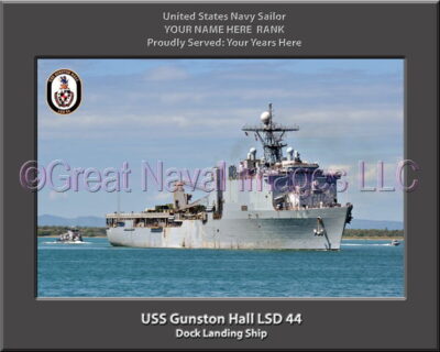 USS Gunston Hall LSD 44 Personalized Navy Ship Photo