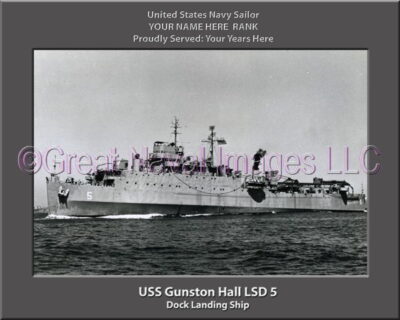 USS Gunston Hall LSD 5 Personalized Navy Ship Photo