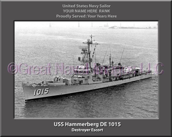 USS Hammerberg DE 1015 Personalized Navy Ship Photo
