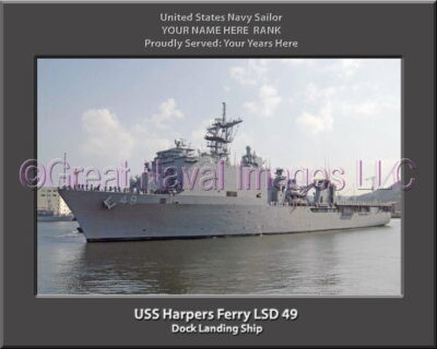 USS Harpers Ferry LSD 49 Personalized Navy Ship Photo