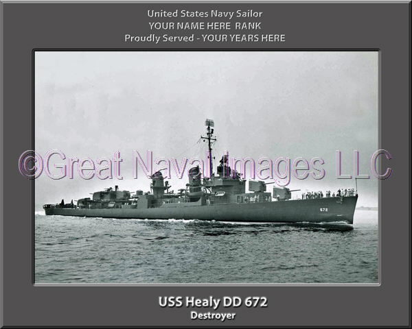 USS Healy DD 672 Personalized Navy Ship Photo