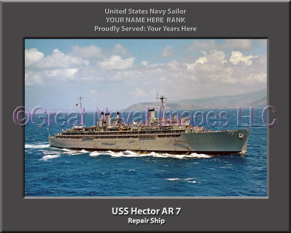 USS Hector AR 7 Personalized ship Photo