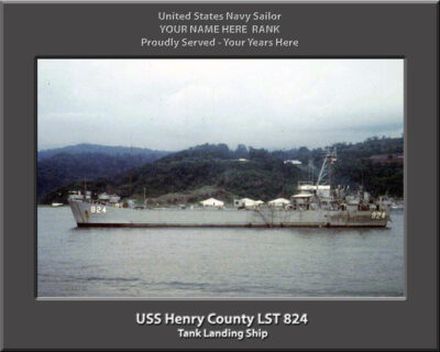 USS Henry County LST 824 Personalized Navy Ship Photo