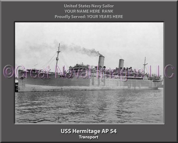 USS Hermitage AP 54 Personalized Navy Ship Photo