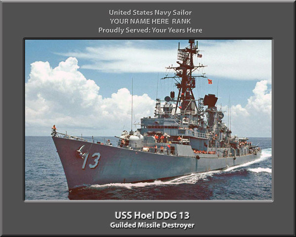 USS Hoel DDG 13 Personalized Navy Ship Photo